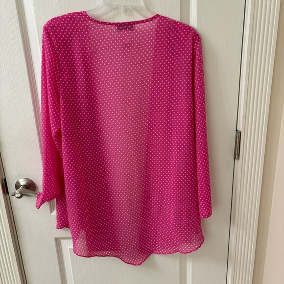 Draper's & Damon's Pink/White Dot Jacket Dress, PL - Picture 6 of 8